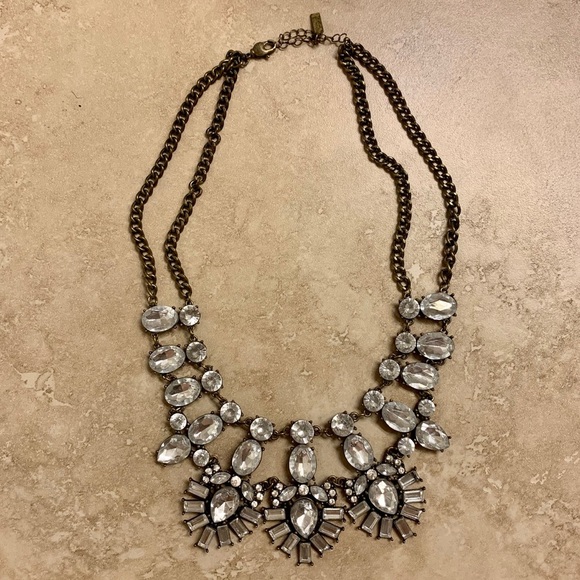 BaubleBar Jewelry - BaubleBar Crystal Feather Bib necklace